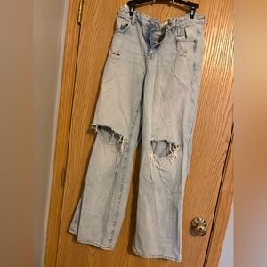 Distressed Light Blue Women's Jeans